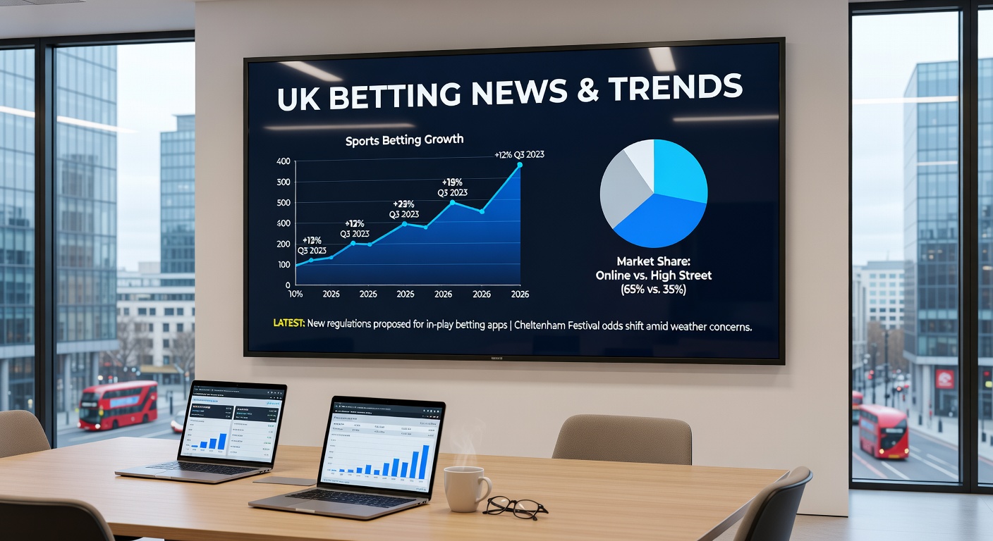 Graph showing decline in UK online gross gambling yield for Q4 2025, highlighting regulatory impacts on the industry