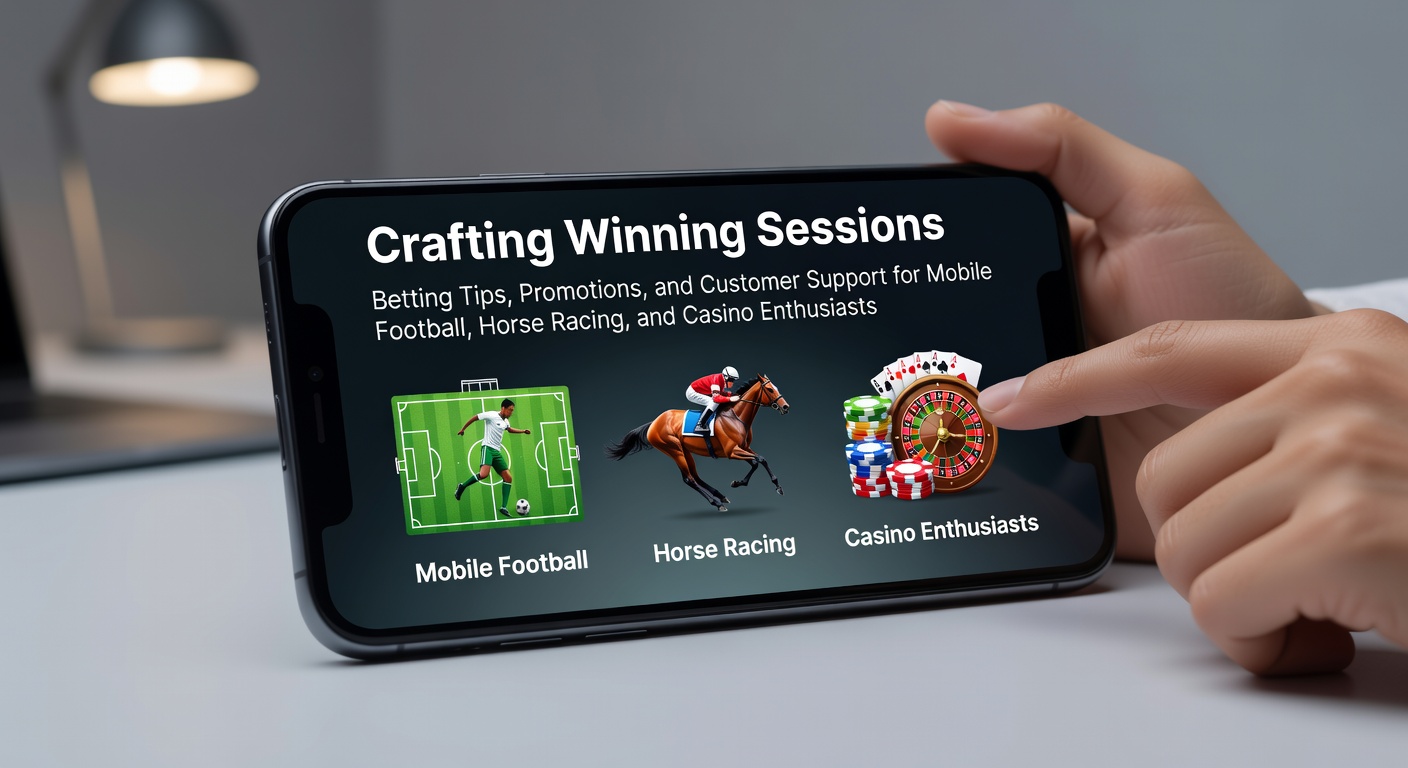 Mobile phone displaying live soccer match betting options alongside horse racing odds and casino slots