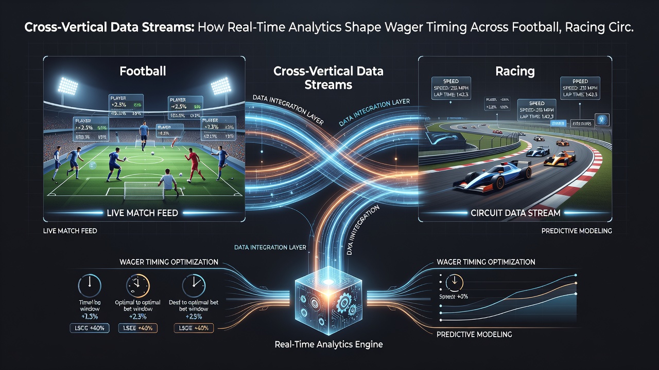 Analytics interface illustrating wager timing synchronization between live sports and casino data feeds