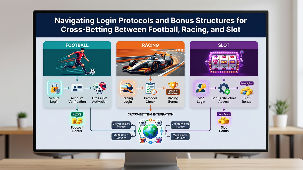User interface showing bonus tracking across football, racing, and slot sections on a mobile betting app